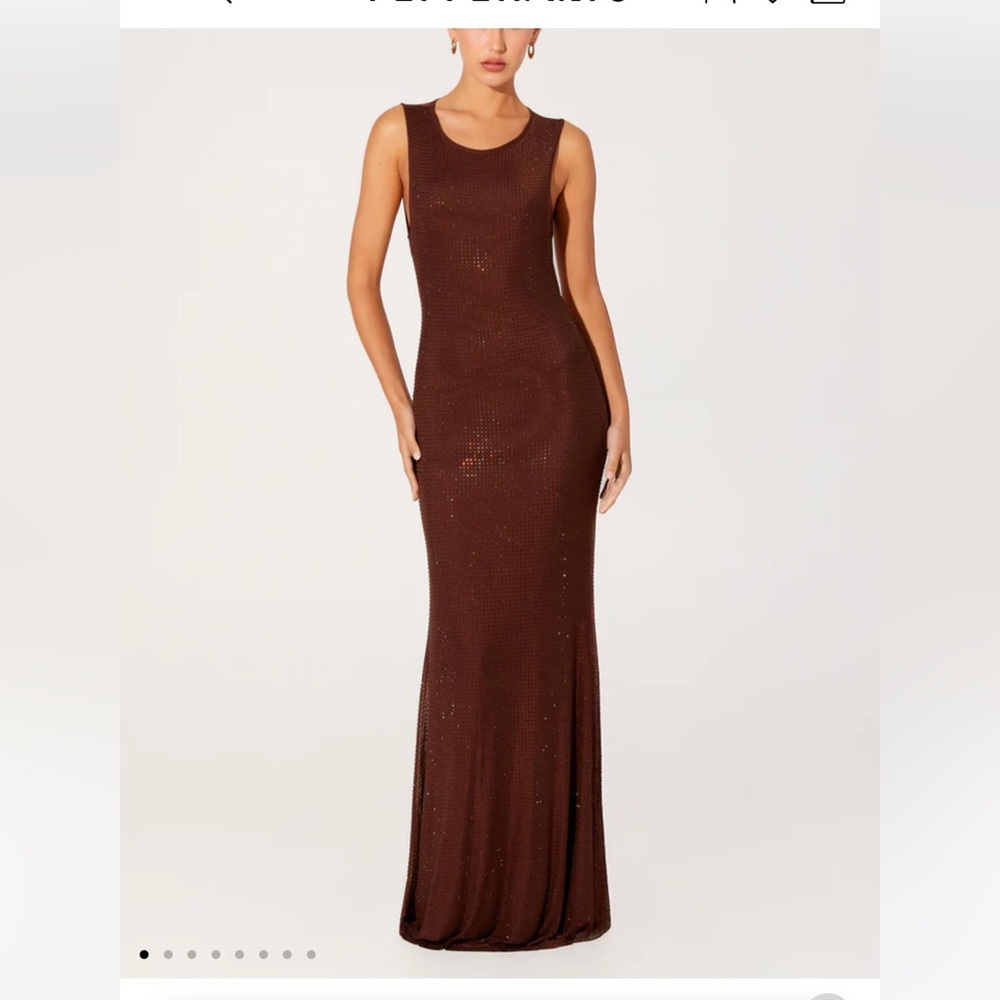 Peppermayo Chocolate Brown Maxi Dress